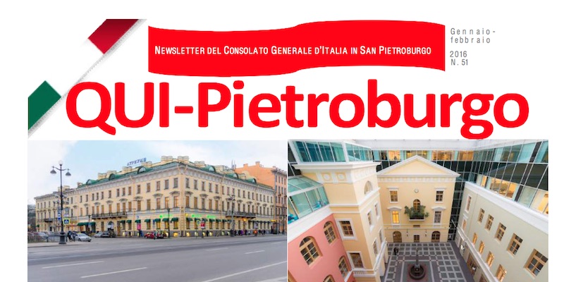 Qui-Pietroburgo: la newsletter dell'Istituto di Cultura a San Pietroburgo